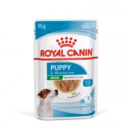 Royal Canin Mini Puppy Pouch, паучи для щенков c 2-х месяцев, в соусе (85 г.)(1уп*12шт) (8201)