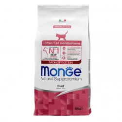 Monge Cat Kitten Beef., корм для котят в возрасте от 1 до 12 месяцев, с говядиной, 400 гр. (арт.-1969)