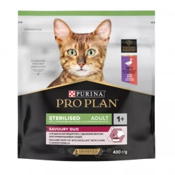 Pro Plan Sterilised, корм для стерилизованных кошек, с уткой и печенью, 400 гр.(арт.-2314)