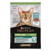 Pro Plan NutriSavour Sterilised Fish, влажный корм для стерилизованных кошек, с океанической рыбой в соусе, 85гр.(арт.-6092)