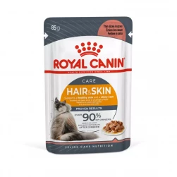 Royal Canin® Hair & Skin Care in Gravy, паучи в соусе для кошек, для поддержания здоровья кожи и шерсти,85г