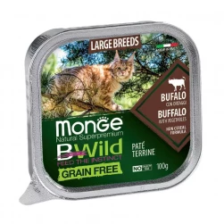 Monge Cat BW  Large Breeds Bufalo, консервы для взрослых кошек из буйвола с овощами, 100гр (арт.-2850)