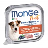 Monge Dog Fruit Turkey, консервы для собак, с индейкой и черникой, 100 гр. (арт.-3208)