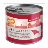 Корм "Мнямс" консервированный для собак, паштет из говядины с морковью "Бразато по-итальянски", 200 г (арт.-0968)