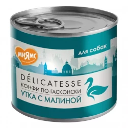 Корм "Мнямс" консервированный для щенков, паштет из утки с малиной "Конфи по-гасконски", 200 г (арт.-0951)