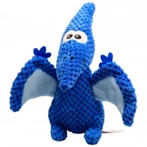 Игрушка Mr.Kranch для собак "Птерозавр" плюшевая с пищалкой 23см, голубая (арт.-4193)