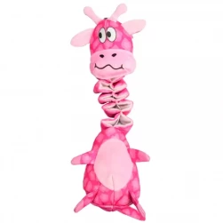 Игрушка Mr.Kranch для собак "Жираф" с карманами под лакомство, 36см, розовая (арт.-3783)