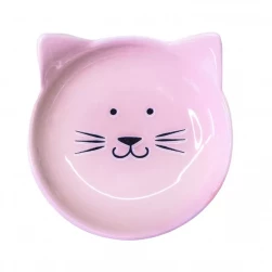 Блюдце Mr.Kranch "Мордочка кошки" керамическое, 80 мл розовое (арт.-6752)