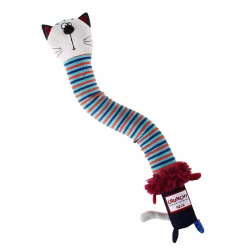 Игрушка Gigwi CRUNCHY NECK "Кот с хрустящей шеей и пищалкой" для собак, 34 см (75413,4757)