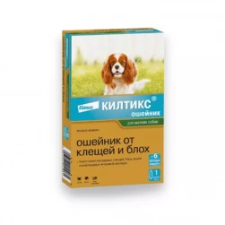 Килтикс "Kiltix", ошейник от блох и клещей для собак мелких пород, 35см.