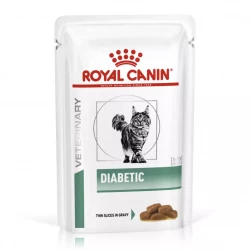 Royal Canin Diabetic Feline, влажная диета, паучи для кошек, при сахарном диабете, в соусе, 85 гр(1уп*12шт)(1980)