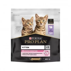 Pro Plan Junior Delicate, корм для котят с чувствительным пищеварением, с индейкой, 400гр.(арт.-6296)
