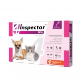 Инспектор "Inspector Mini" 0,5-2,0 кг (уп.-3 пип, цена за 1 пип.) капли для кошек и собак от внешних и внутренних паразитов
