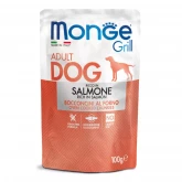 Monge Dog Grill Pouch Salmon, влажный корм для взрослых собак с лососем, 100 гр.(арт.-3123)