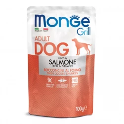 Monge Dog Grill Pouch Salmon, влажный корм для взрослых собак с лососем, 100 гр.(арт.-3123)