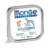 Monge Dog Solo Deer, монобелковый паштет для собак из мяса филейной части новозеландского оленя, 150 гр. (арт.-4175)